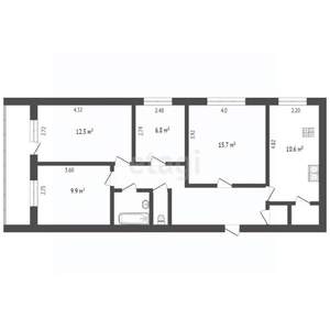 4-к квартира, вторичка, 72м2, 10/12 этаж
