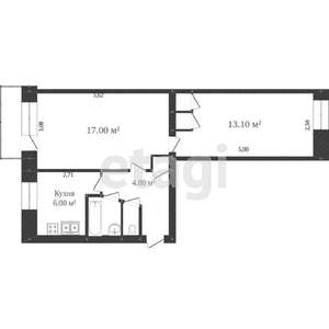 2-к квартира, вторичка, 47м2, 4/5 этаж