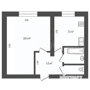 1-к квартира, вторичка, 35м2, 2/3 этаж