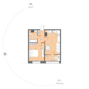 1-к квартира, вторичка, 47м2, 9/15 этаж