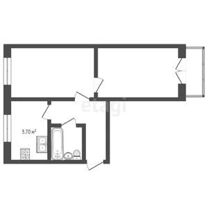 2-к квартира, вторичка, 45м2, 4/5 этаж