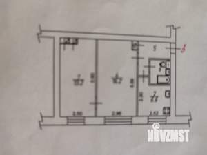 2-к квартира, вторичка, 44м2, 1/5 этаж