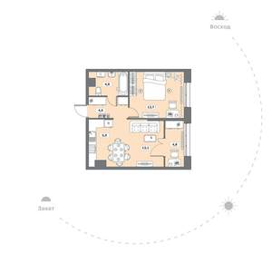 1-к квартира, вторичка, 47м2, 12/15 этаж