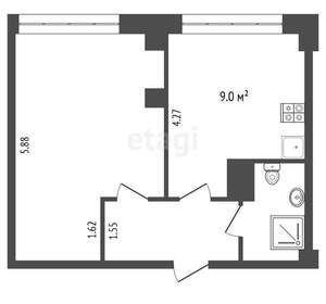 1-к квартира, вторичка, 33м2, 4/10 этаж