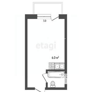 Студия квартира, вторичка, 17м2, 4/5 этаж