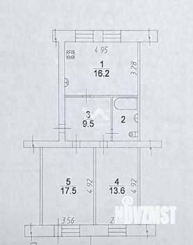 3-к квартира, вторичка, 60м2, 3/5 этаж