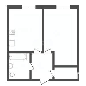 1-к квартира, вторичка, 35м2, 4/5 этаж