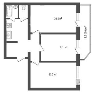 3-к квартира, вторичка, 78м2, 3/10 этаж