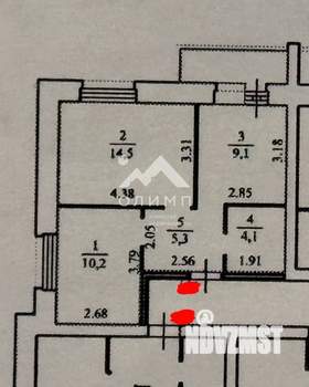 2-к квартира, вторичка, 43м2, 11/12 этаж