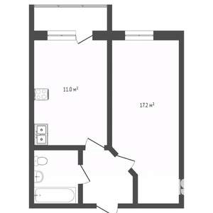 1-к квартира, вторичка, 39м2, 2/9 этаж