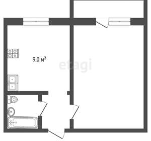 1-к квартира, вторичка, 31м2, 8/9 этаж
