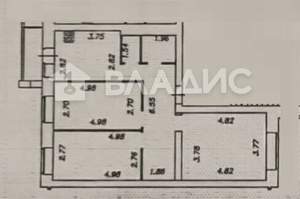 3-к квартира, вторичка, 77м2, 8/10 этаж