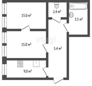 2-к квартира, вторичка, 51м2, 1/2 этаж
