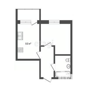 1-к квартира, вторичка, 28м2, 4/10 этаж