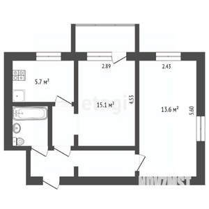 2-к квартира, вторичка, 42м2, 5/5 этаж