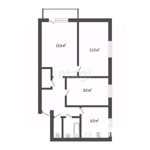 3-к квартира, вторичка, 50м2, 4/5 этаж