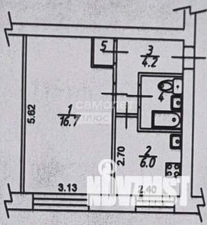1-к квартира, вторичка, 30м2, 1/5 этаж
